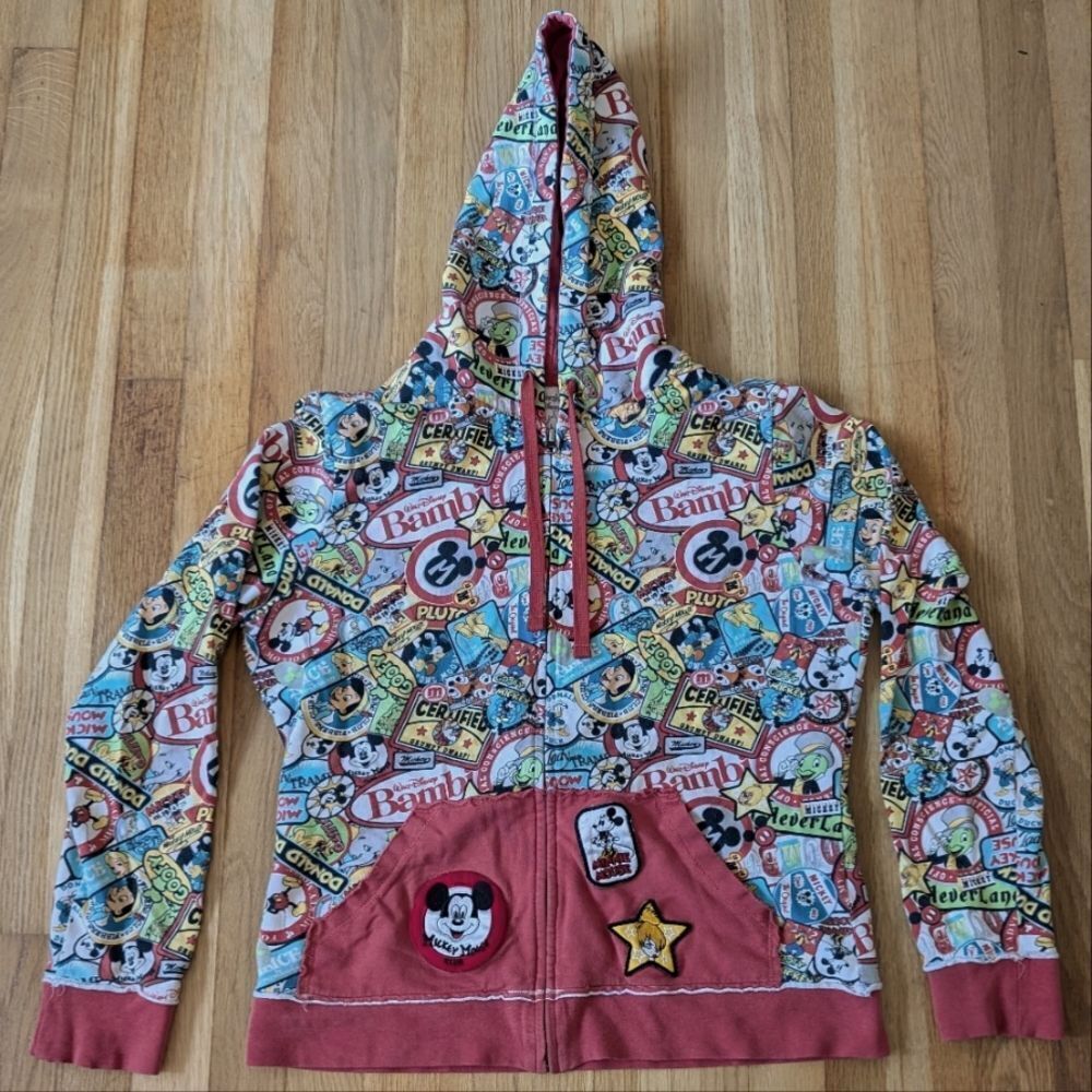 Disneyland Walt Disney World Retro Graphic full zip sweatshirt